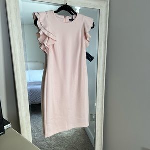 Tommy Hilfiger Flutter Sleeve Scuba Dress